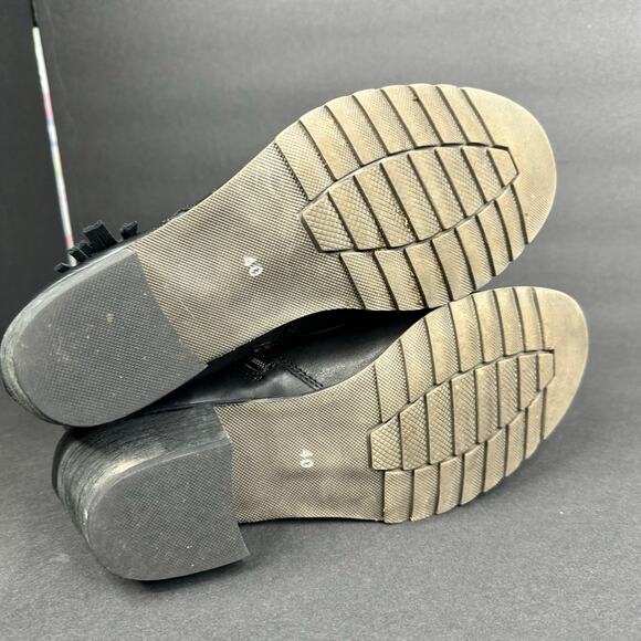 Pikolino Womens size 40 9 9.5 Andorra Black Leather Tassel Ankle Boots Side Zip - Picture 10 of 11